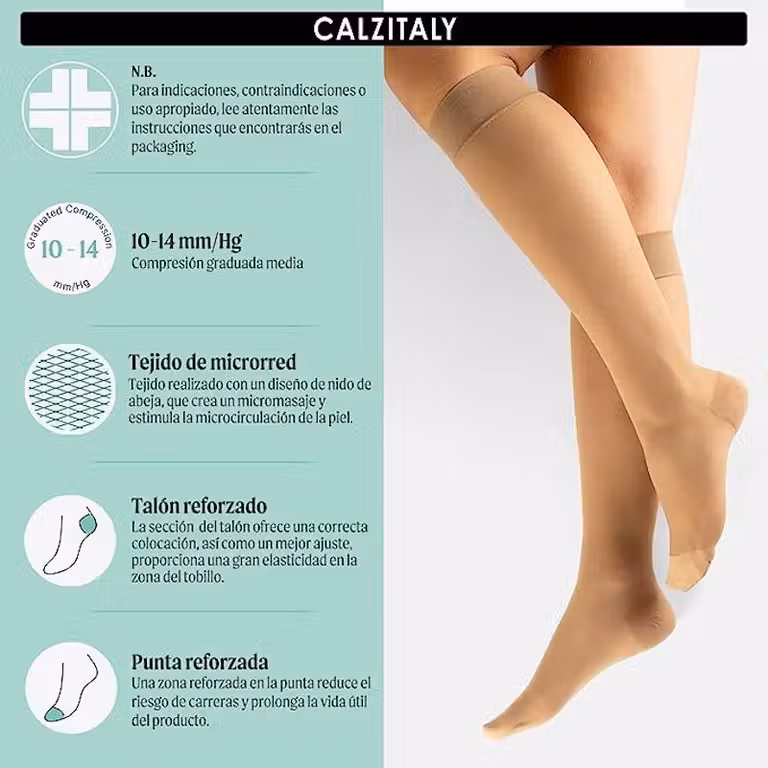 Medias de compresión para viajar.