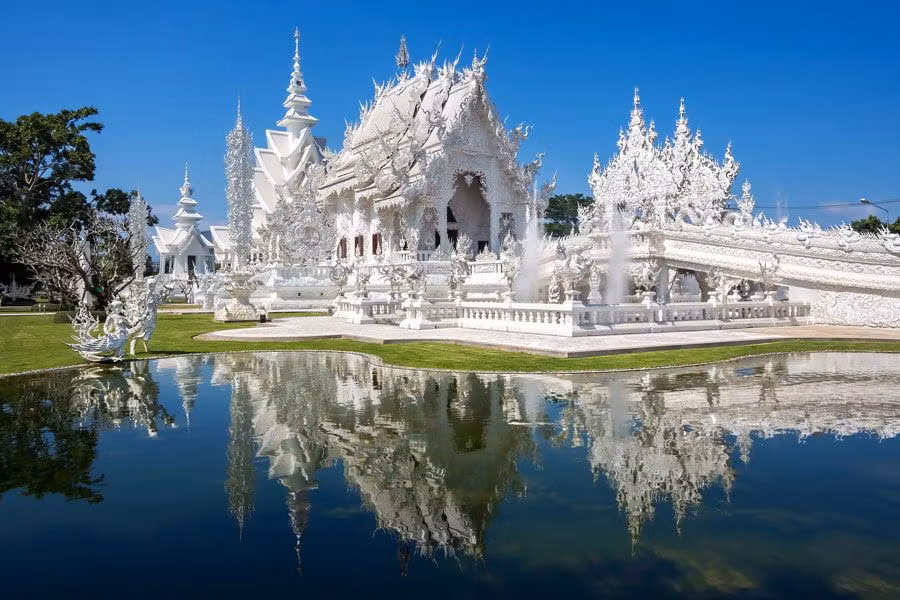 Wat Rong Khun, el templo blanco de Chiang Rai.