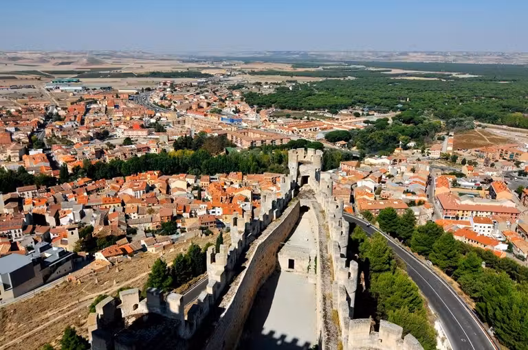 Vistas desde el castillo de Peñafiel de todo el pueblo
