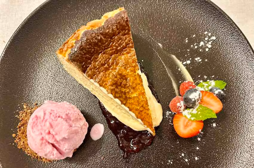 Tarta de queso del restaurante Hontanar.