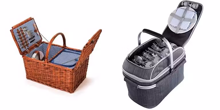 Cestas de pícnic con menaje incluido