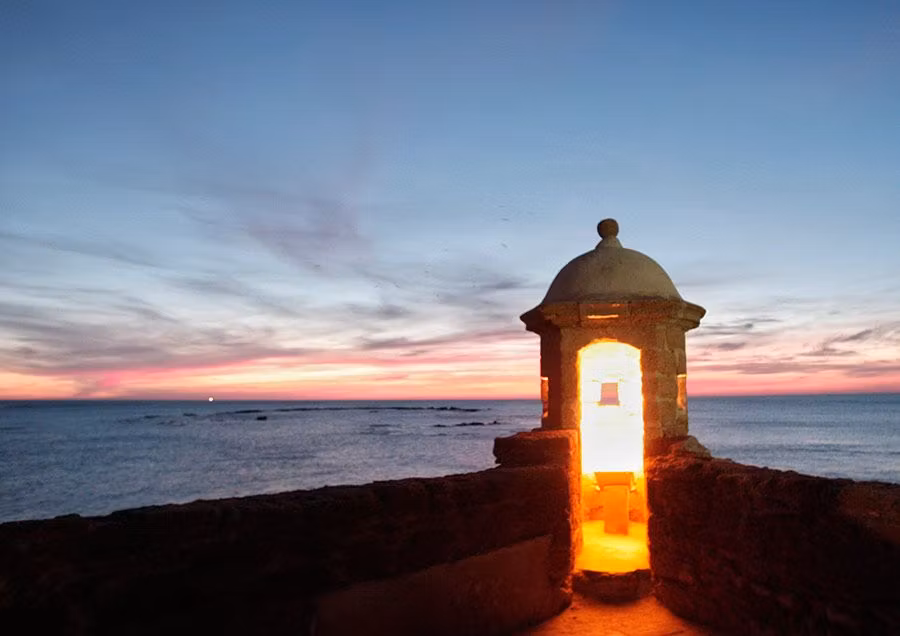 puesta de sol en Cádiz
