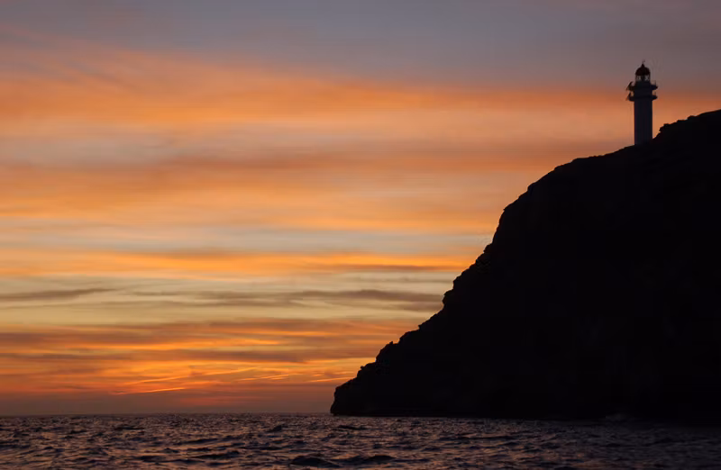 Atardecer en el faro de Barbaria en Formentera