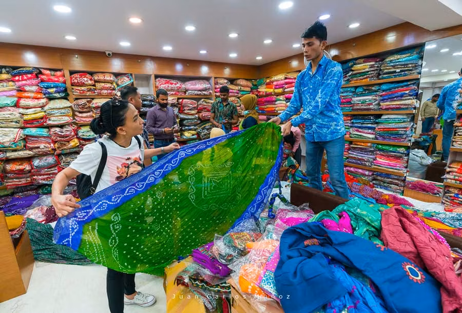 Tienda de telas en India