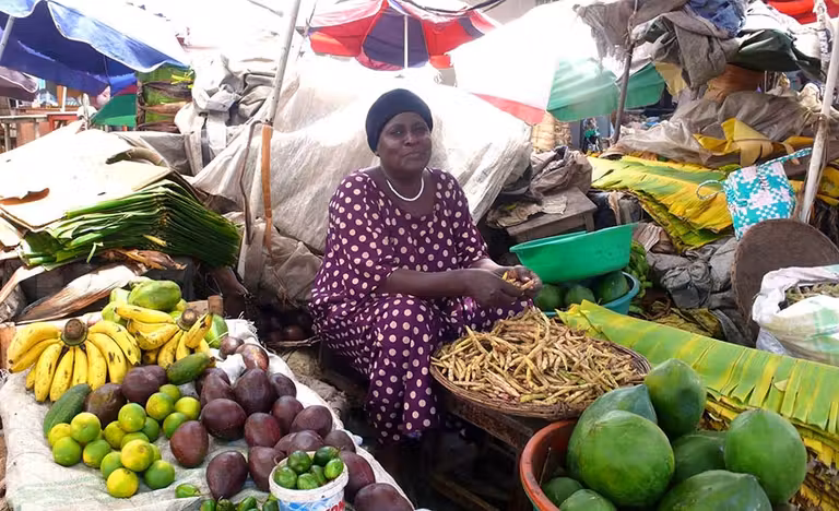 Mercado en Uganda.
