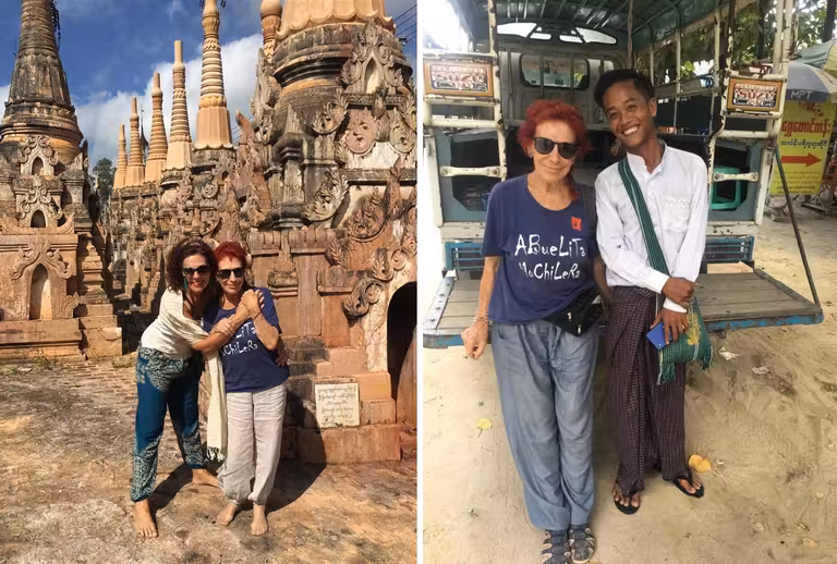 Kandy abuela mochilera, mujer etheria