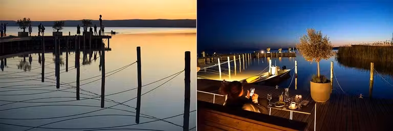 Las puestas de sol desde el restaurante Das Fritz son espectaculares