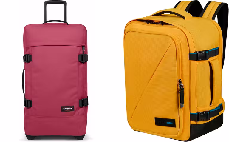 Maleta de Eastpak y mochila de American Tourister.