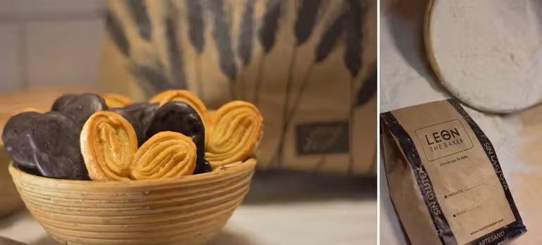 Palmeras y harina sin gluten de Leon The Baker.