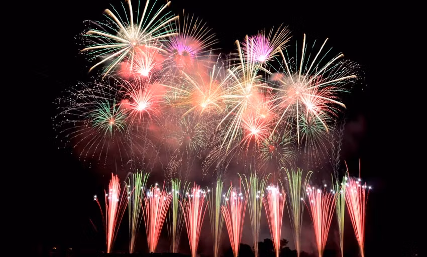 Fuegos artificiales del Festival de la Luz.