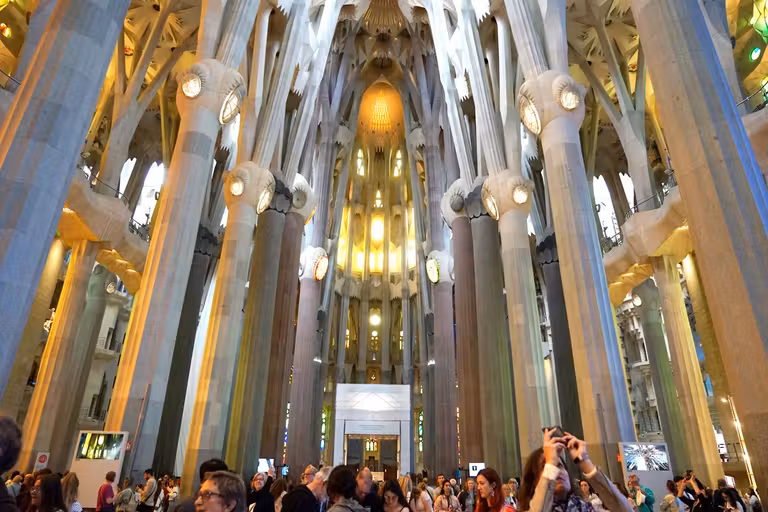 Bosque de columnas del interior de Sagrada Familia © Yolanda Cardo