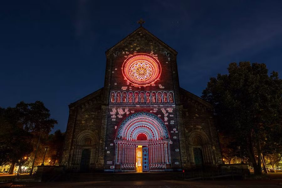 Proyección durante el Signal Festival de 2021.