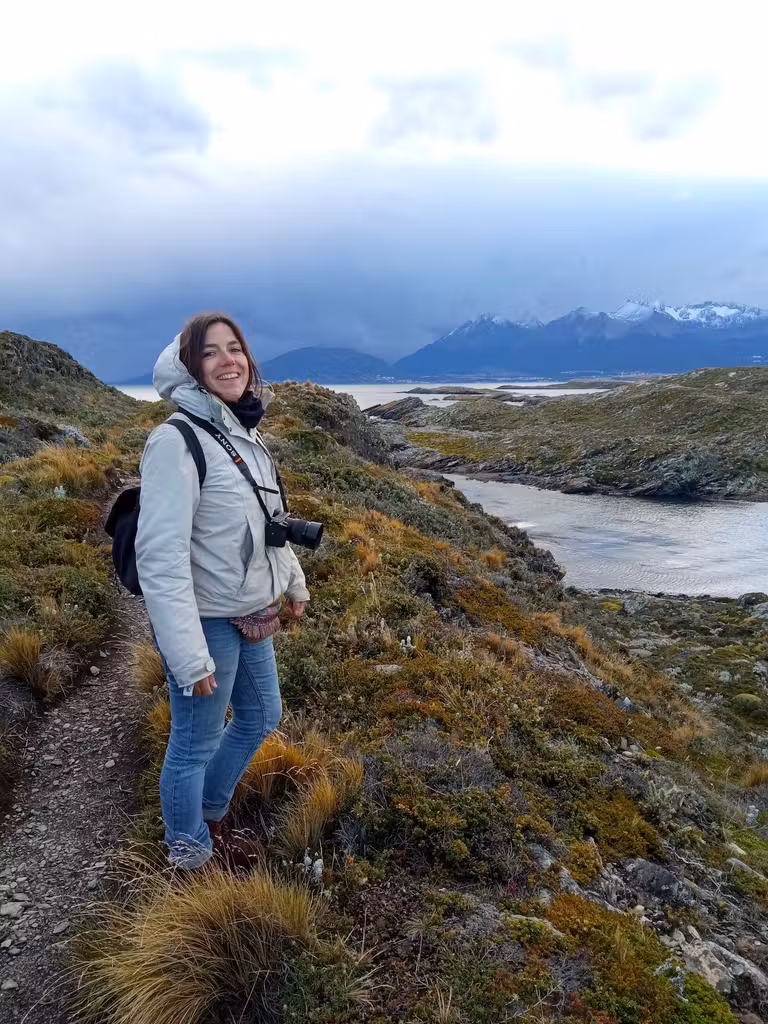 María Perles en Ushuaia, Argentina