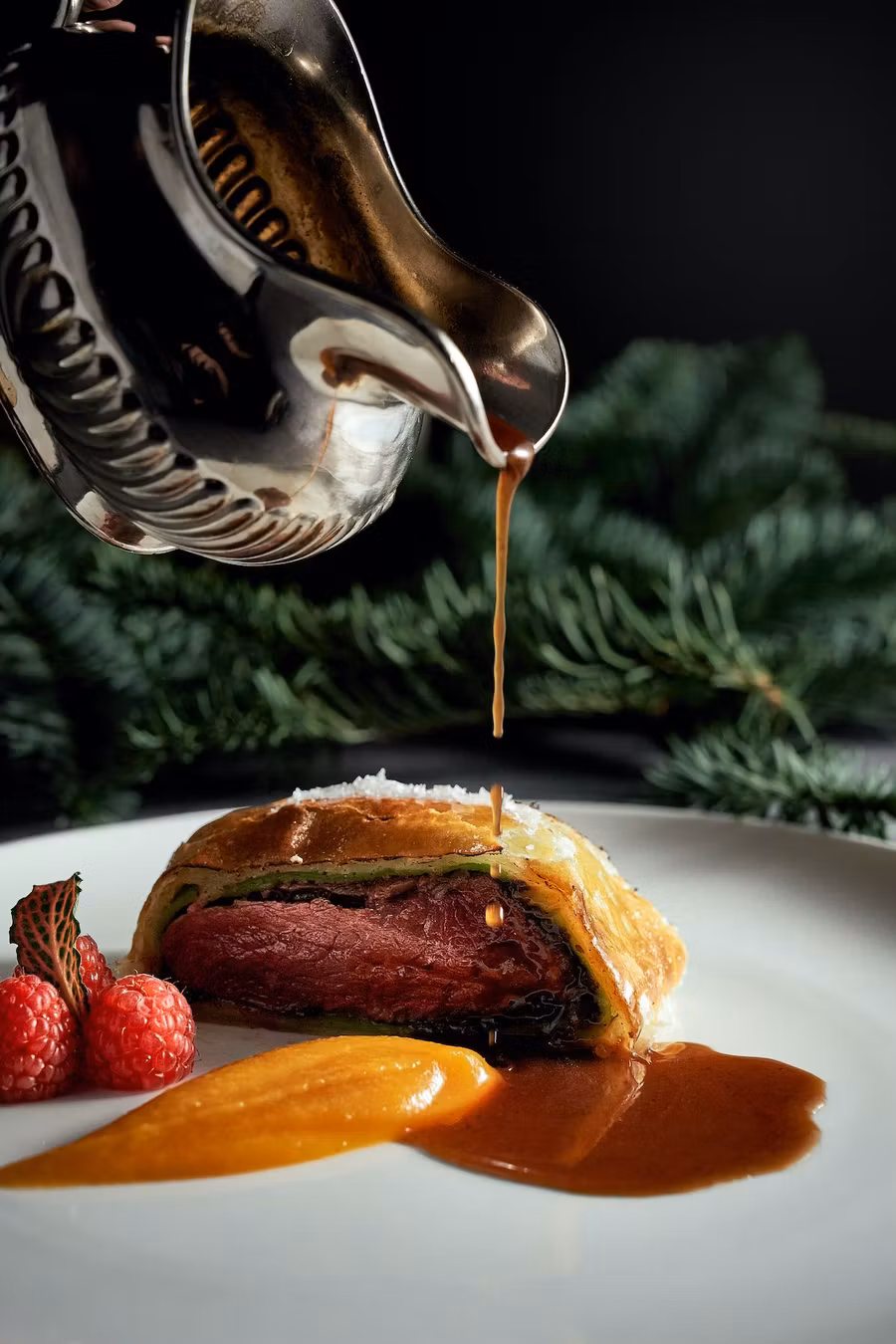 Corzo Wellington con foie, del menú de Nochevieja del hotel Orfila.