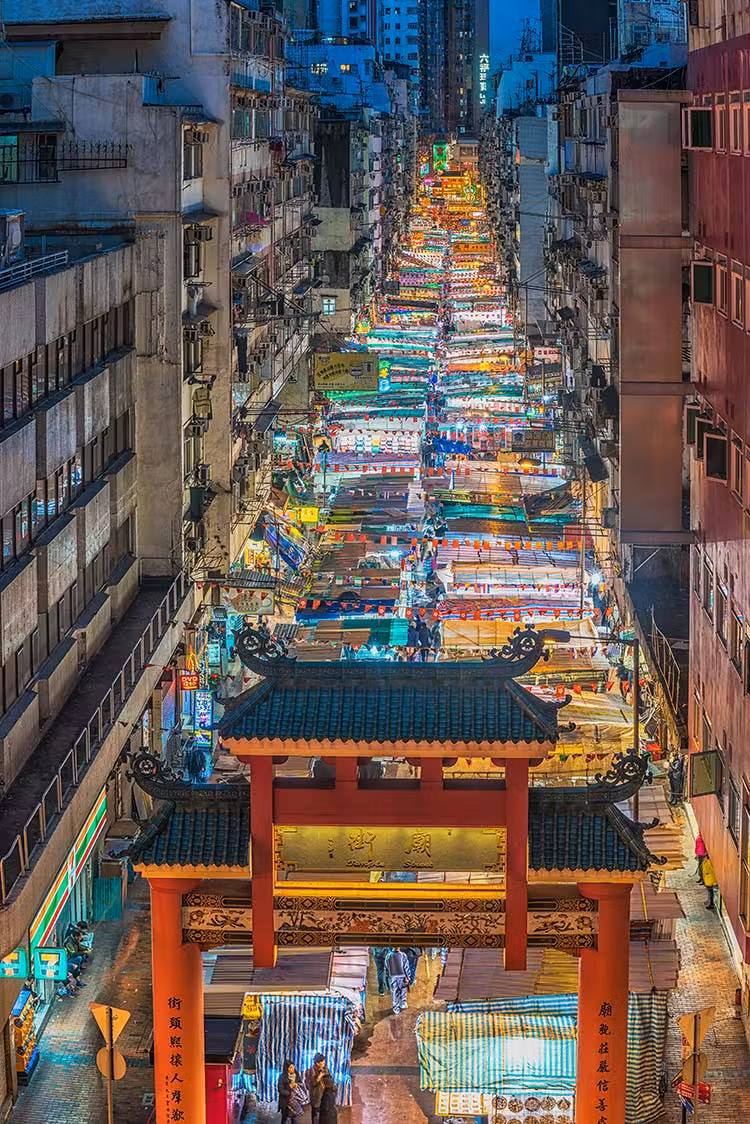 Mercado nocturno de Temple Street hong kong