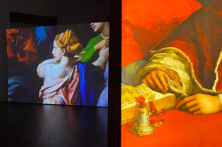 Detalle de la exposición Magister Raffaello.