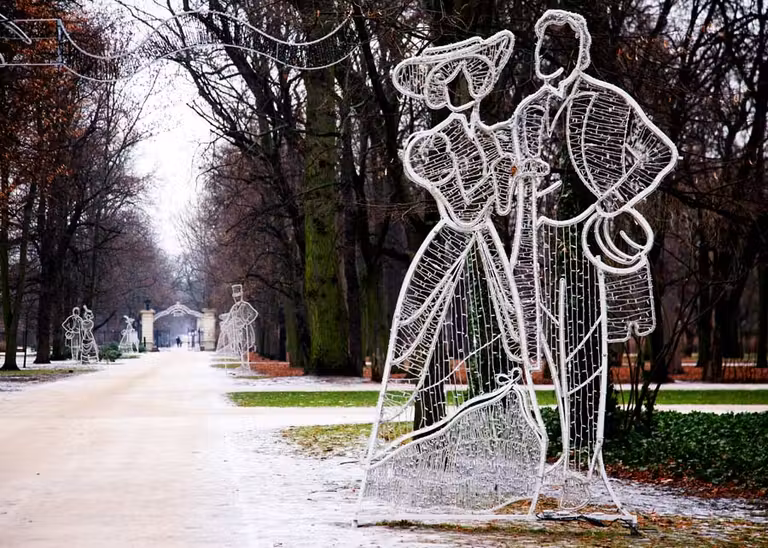 navidad varsovia, navidad parque lazienki
