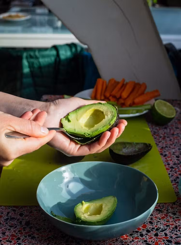 parte carnosa del aguacate