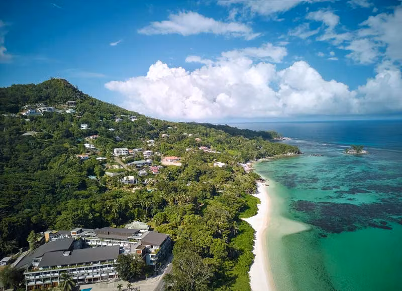 playa del hotel laïla Seychelles.