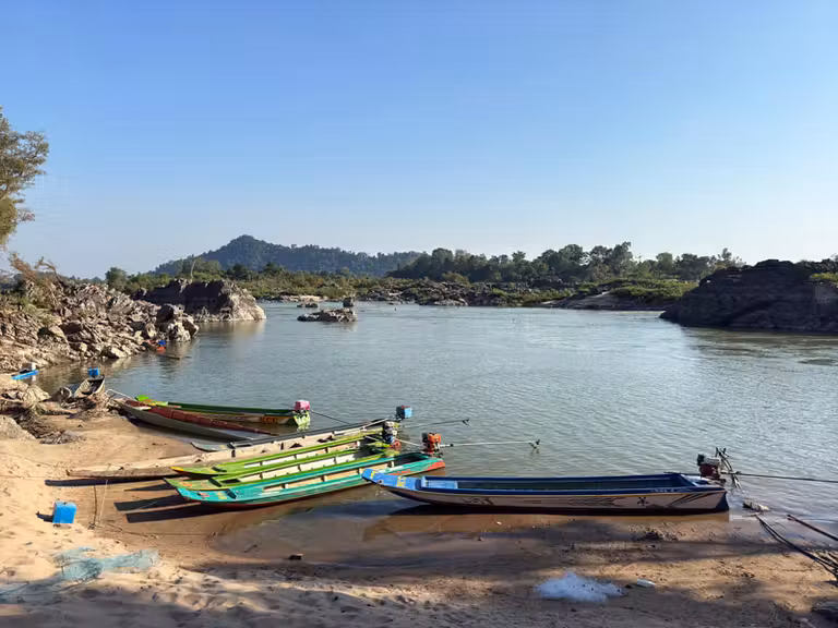 Barcas en el río Mekong.