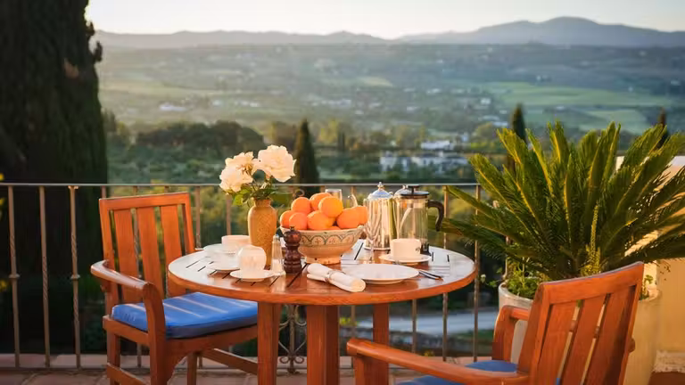 Vistas desde la terraza del hotel Fuente de la Higuera en Ronda