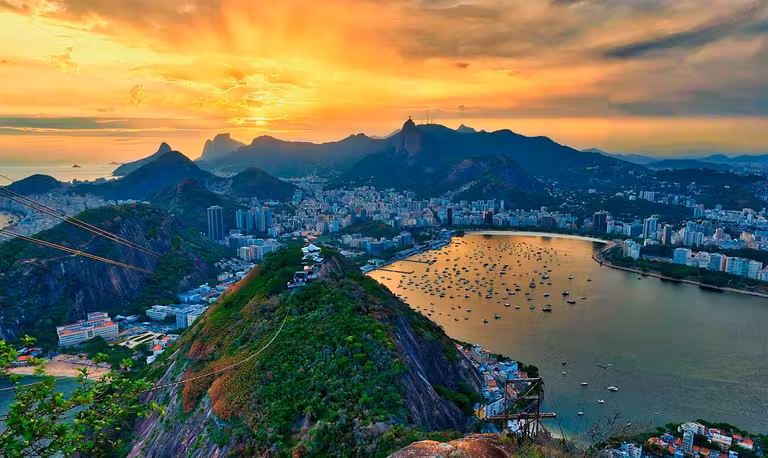 Río de Janeiro desde el teleférico de Pan de Azúcar.