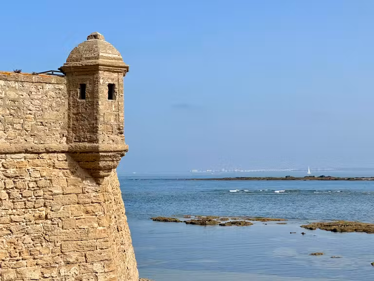 Detalle del Castillo de San Sebastián.