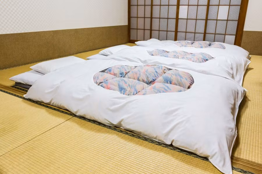 Cama en un ryokan