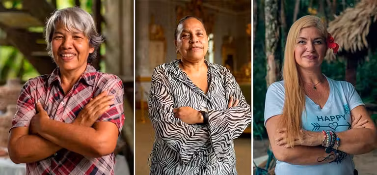 Marielos Corea, Mayra Gayle y Andrea Sánchez del Valle Central