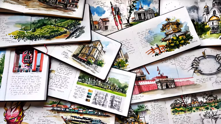 Cuadernos de viaje de Alicia Aradilla.