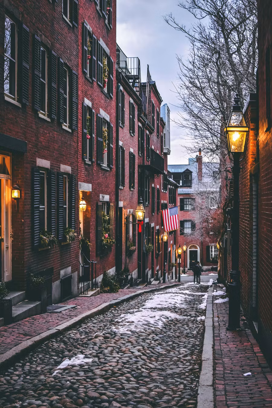 Acorn Street, una calle icónica de Bacon Hill.