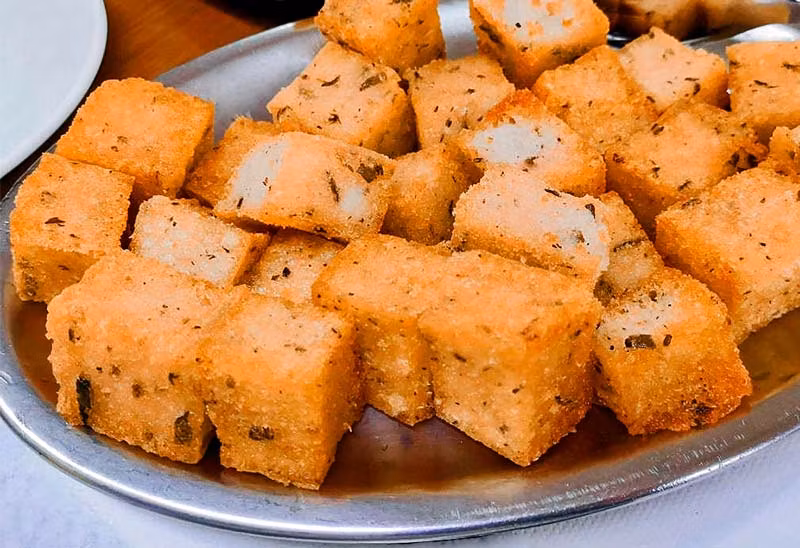 Milho frito, un plato típico de Madeira