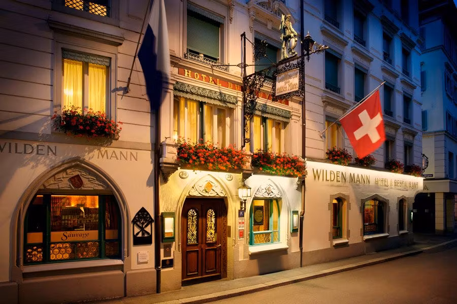 Fachada del hotel Wilden Mann.