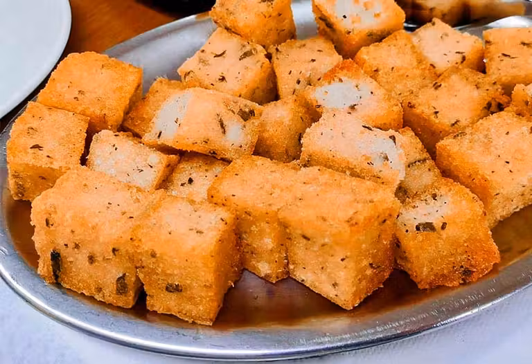 Milho frito, un plato típico de Madeira