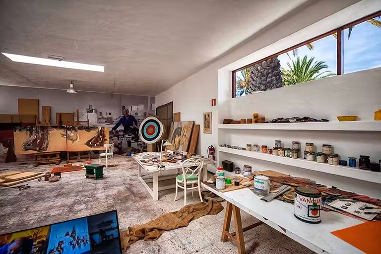 Taller de Manrique en la Casa-museo de la Haría.