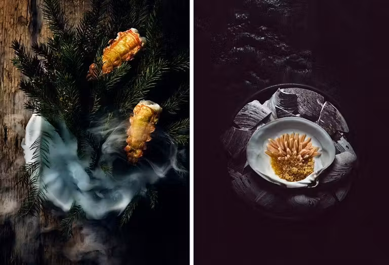 Platos del restaurante Maaemo