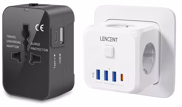 Adaptador universal de viaje y ladrón