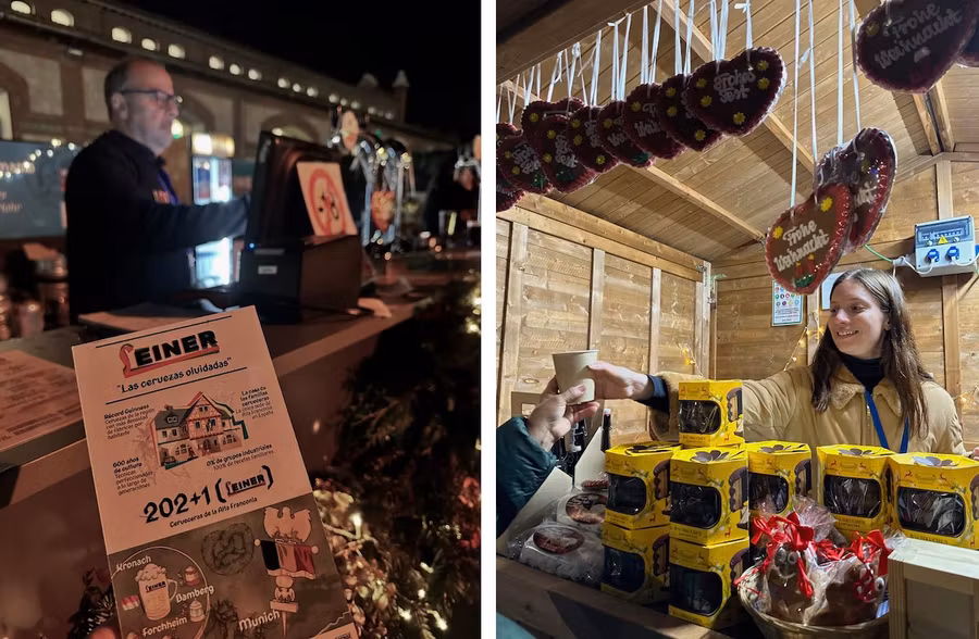Gastronomía alemana en la Navidad de Encuentro de Matadero Madrid.