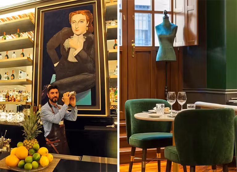 Lobby y restaurante del hotel Eugenia de Montijo.