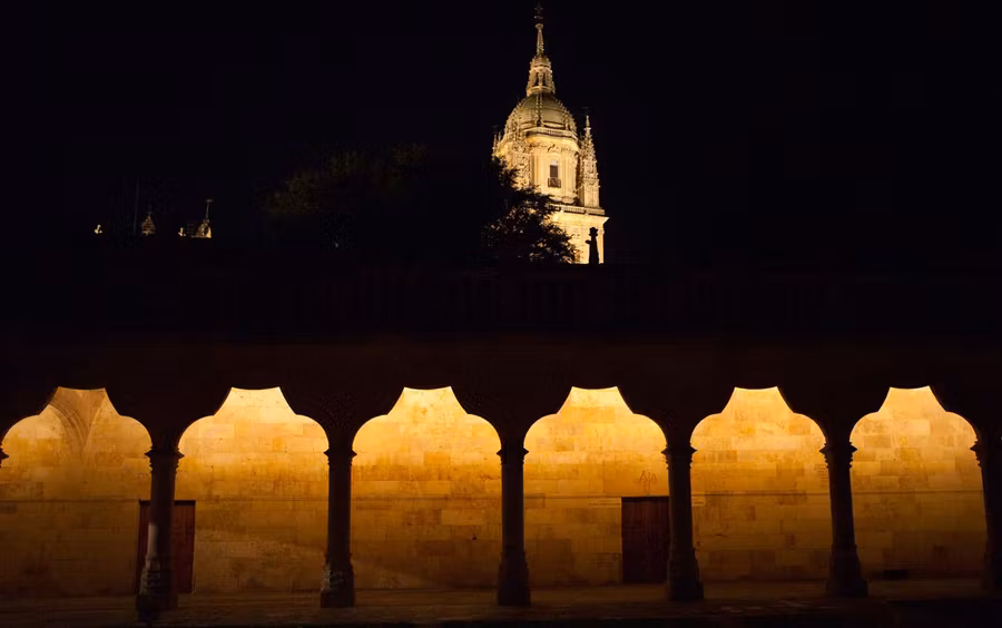 Cúpula de la catedral desde el patio de las Viejas Escuelas.