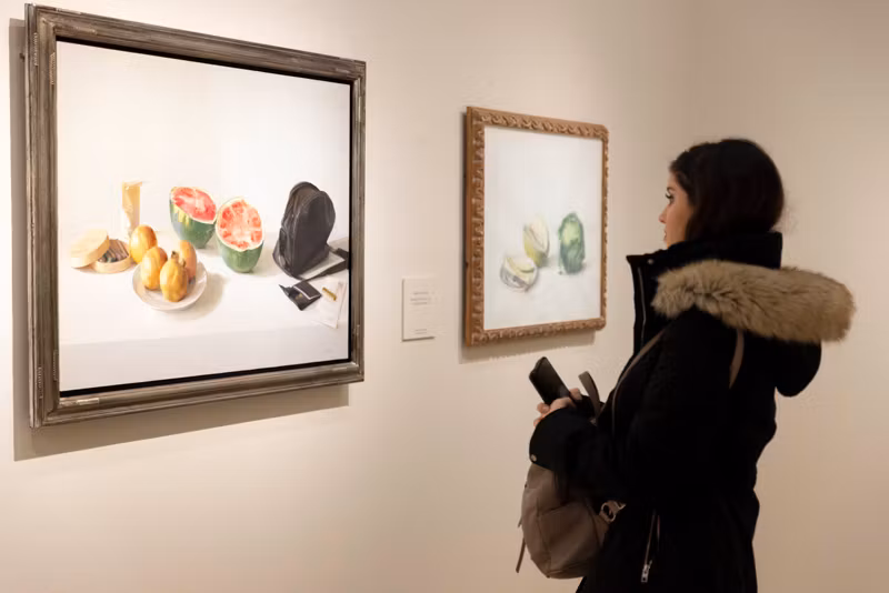 Sala de la exposición de Isabel Quintanilla en el Museo Thyssen-Bornemisza.