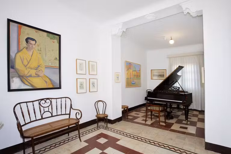 Interior de la casa de Lorca en la Huerta de San Vicente.