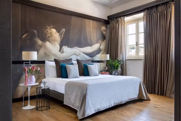 Habitación de lujo del hotel Gran Meliá Villa Agrippina de Roma