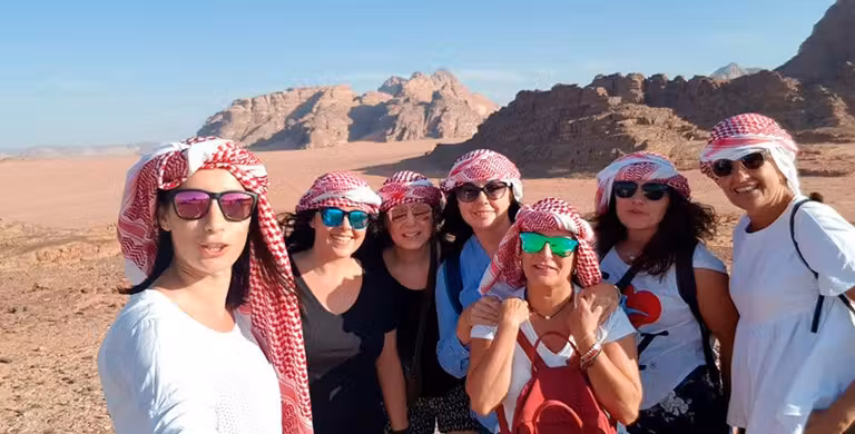 Grupo en Jordania de Tacones Viajeros.