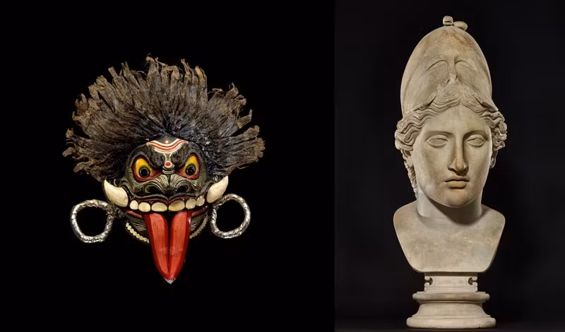 Piezas de la exposición Veneradas y Temidas de CaixaForum