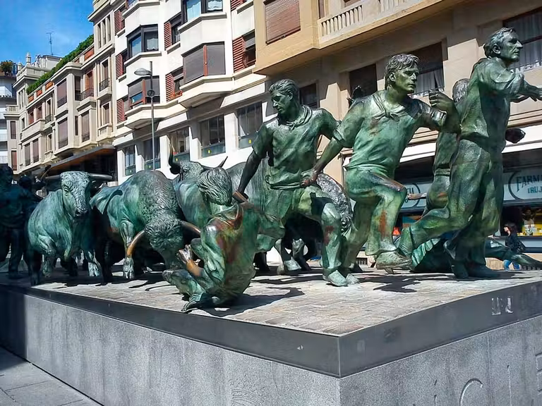 Monumento al Encierro, en Pamplona