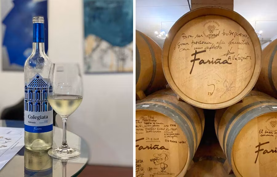 Vino y barricas de las Bodegas Farina en la DO Toro