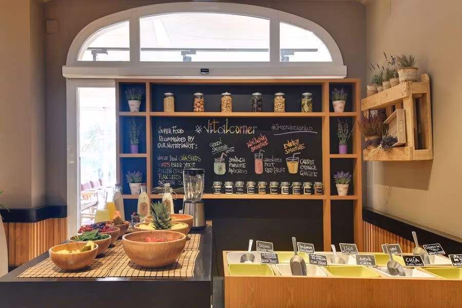 comida saludable en el hotel Montecastillo