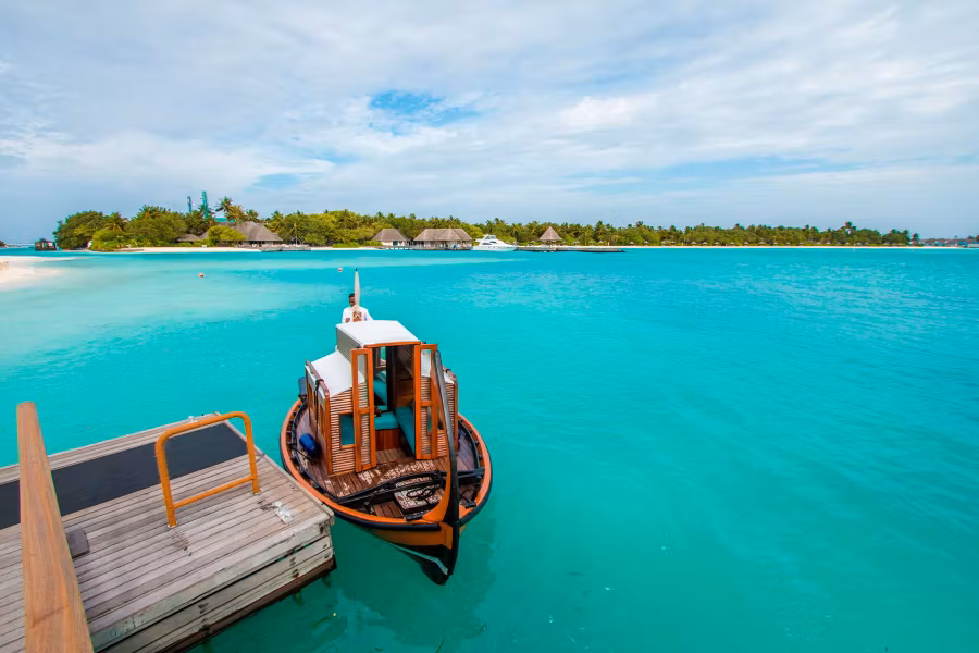 Barco tradicional de Maldivas.