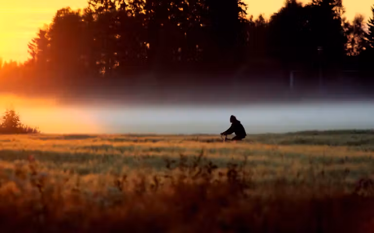 Ruta en bici en Finlandia.
